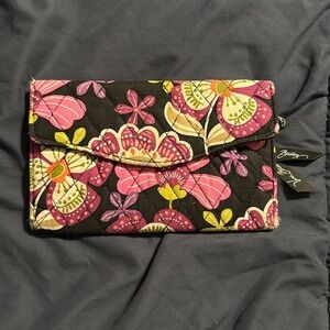 Vera Bradley plum crazy envelope wallet